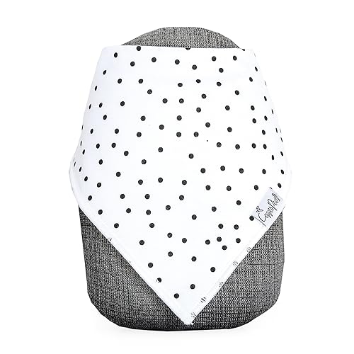 Miniatura 256 de Copper Pearl Paquete de 4 baberos de algodón suave para babeo y dentición, baberos absorbentes para bebés niñas y niños, ajustables para adaptarse a