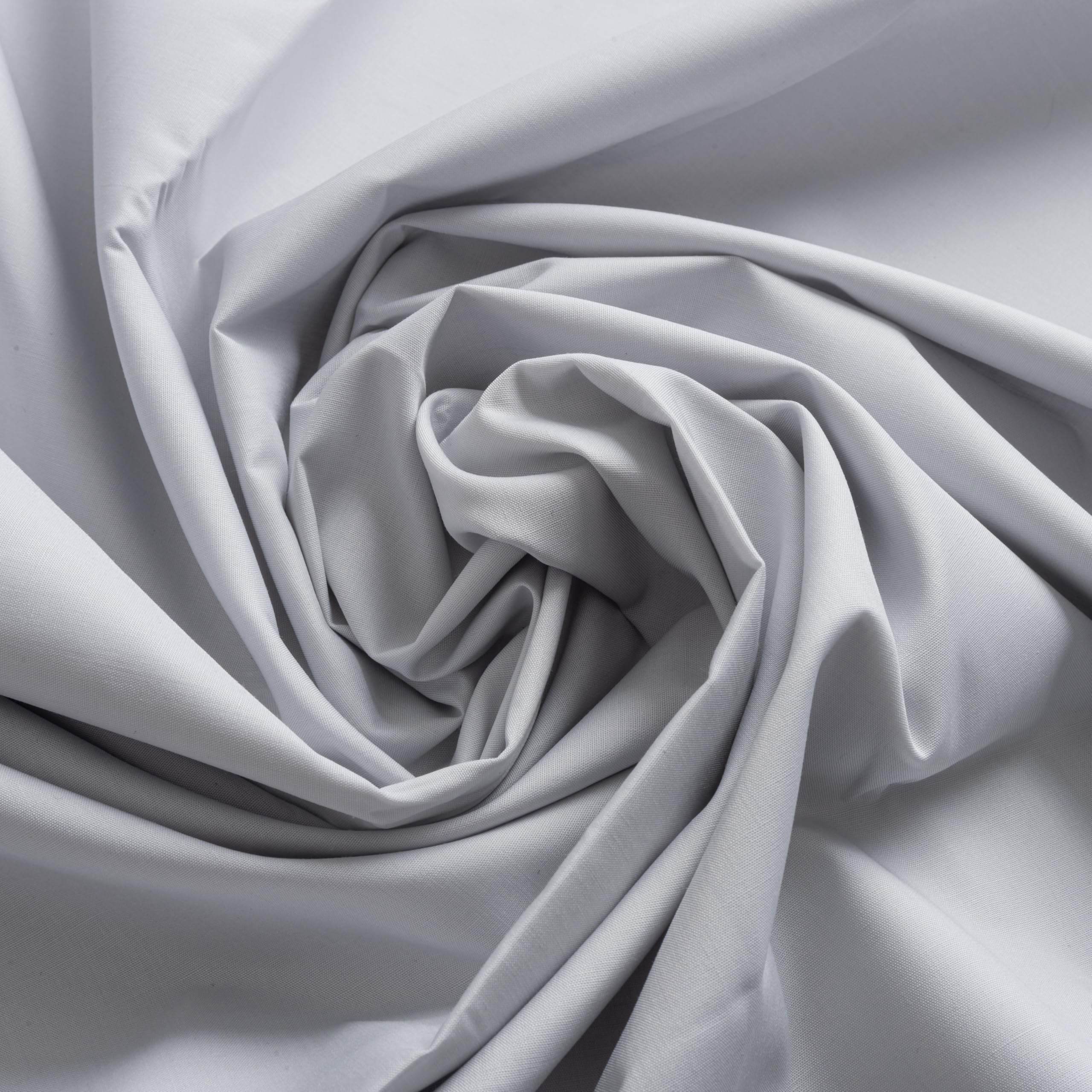 IPEA Popeline szara perła bawełniana tkanina - 200 cm x 150 cm - Made in Italy - tkanina metrowa do szycia, odzieży, pokrowców, dekoracji, akcesoriów, patchworku, jednobarwnego materiału do szycia