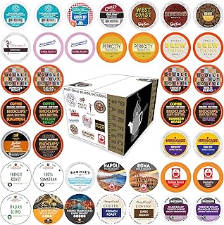 Perfect Samplers Dark Roast Coffee Pod Variety Pack - Pack for Keurig K Cups Coffee Makers, Bold 40 Count