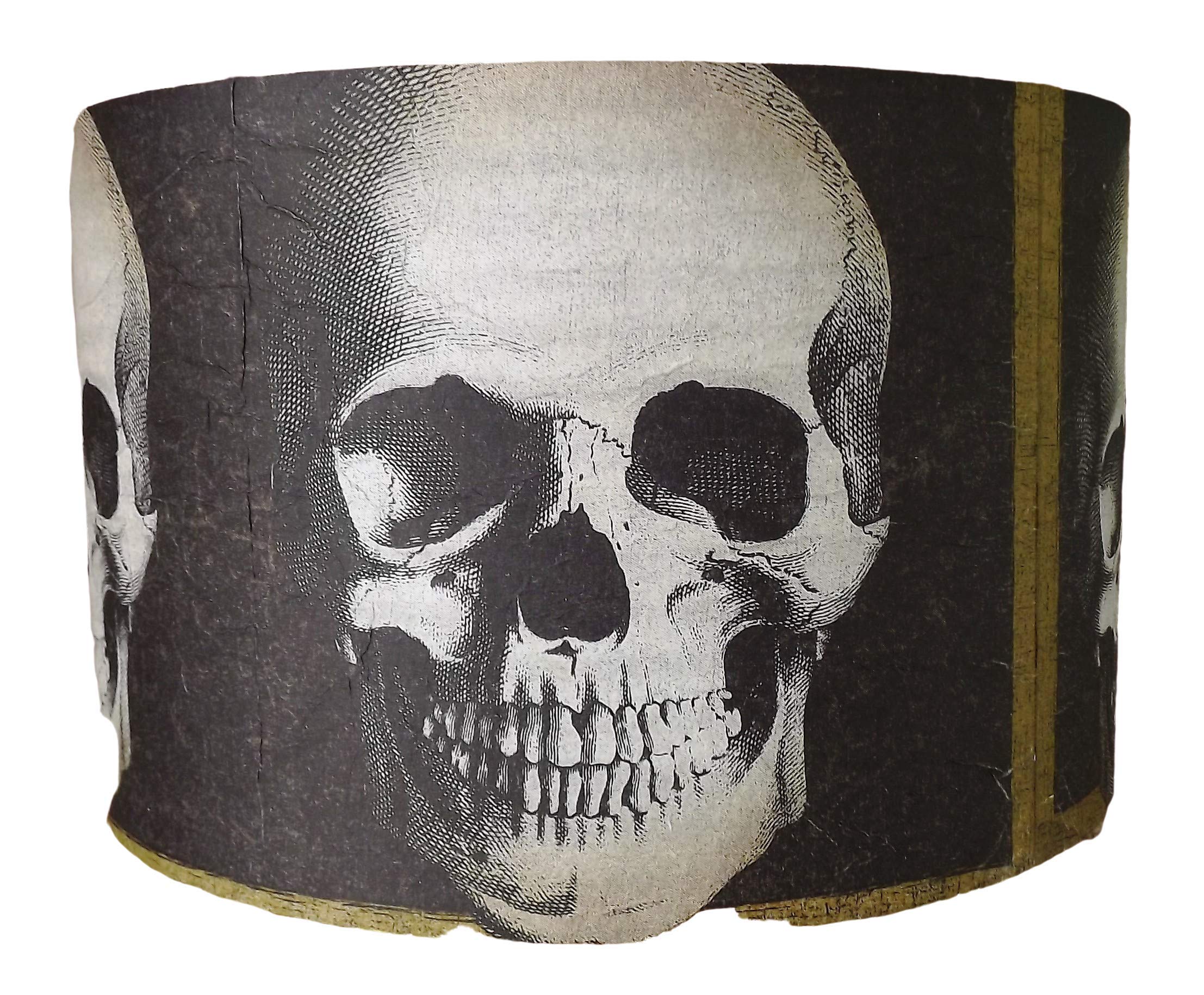 Gothic Skull Lampshade black and gold, Halloween,