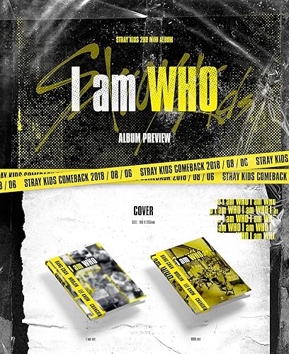 Miniatura 2 de Stray Kids - I am WHO [RANDOM ver.] (2º Mini Álbum) CD+Photobook+3 tarjetas de fotos QR+póster+póster plegable del grupo oficial+tarjeta de