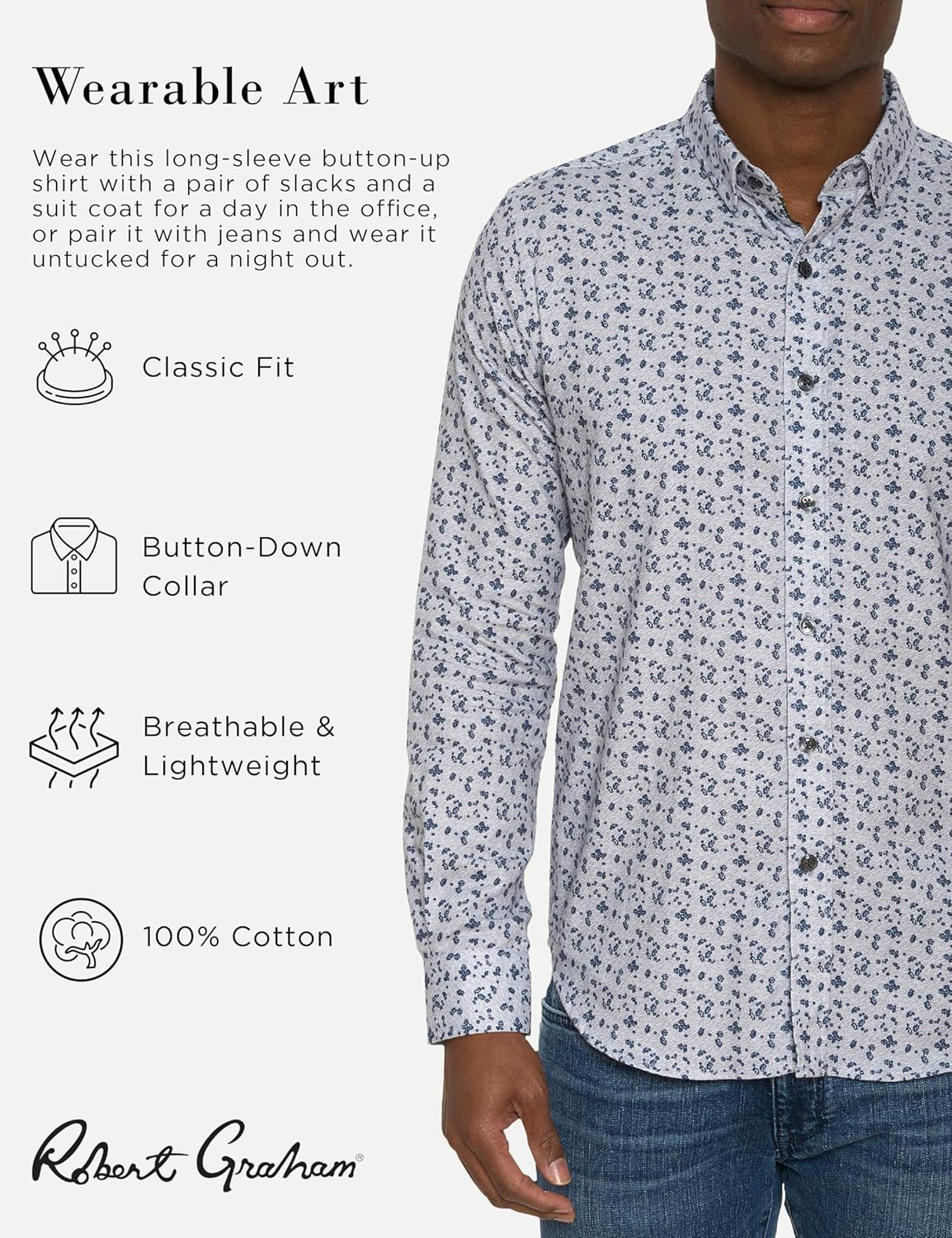 Robert Graham Men’s Cattaneo Long-Sleeve Button-Down Shirt - Image 2