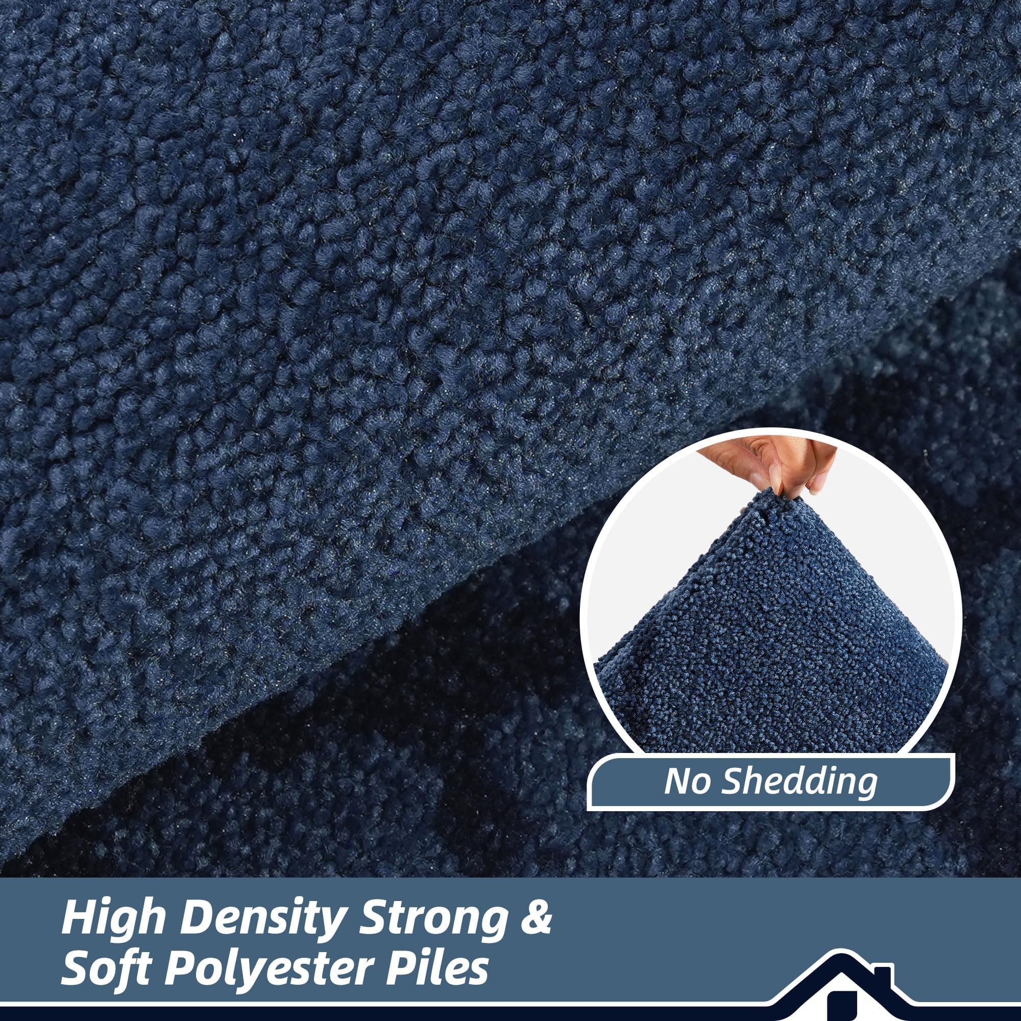 BEQHAUSE Blue Door Mat - Non-Slip Entryway Rug -4