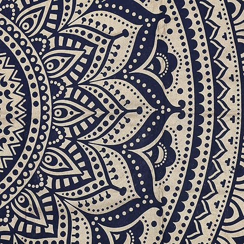 Miniatura 4 de Bless International Tapiz de algodón hippie tradicional indio con mandala para colgar en la pared, colcha bohemia (póster (30 x 40 pulgadas) (29.9 x