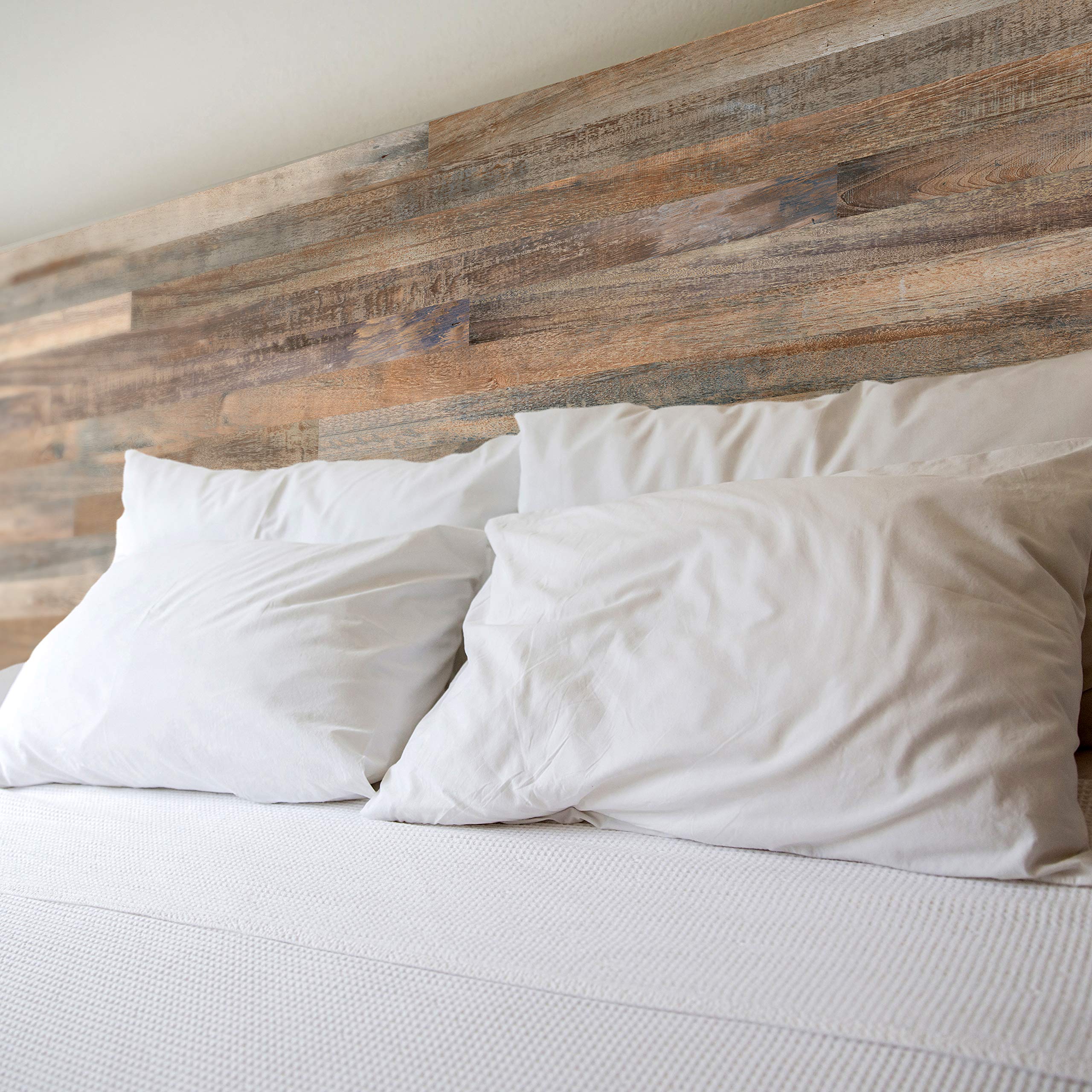MEGADECOR DECORATE YOUR HOME Cabecero Cama PVC 5mm Decorativo Económico. Modelo - Allanton (100x60cm, Marrón)