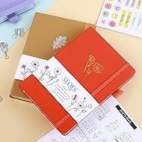 Vista 9 de A5 Bullet Dotted Journal Notebook 160gsm Thick Bleedproof Paper, Lay Flat Binding, 160 Numbered Pages Hard Cover Dot Grid Notebook/Bullet