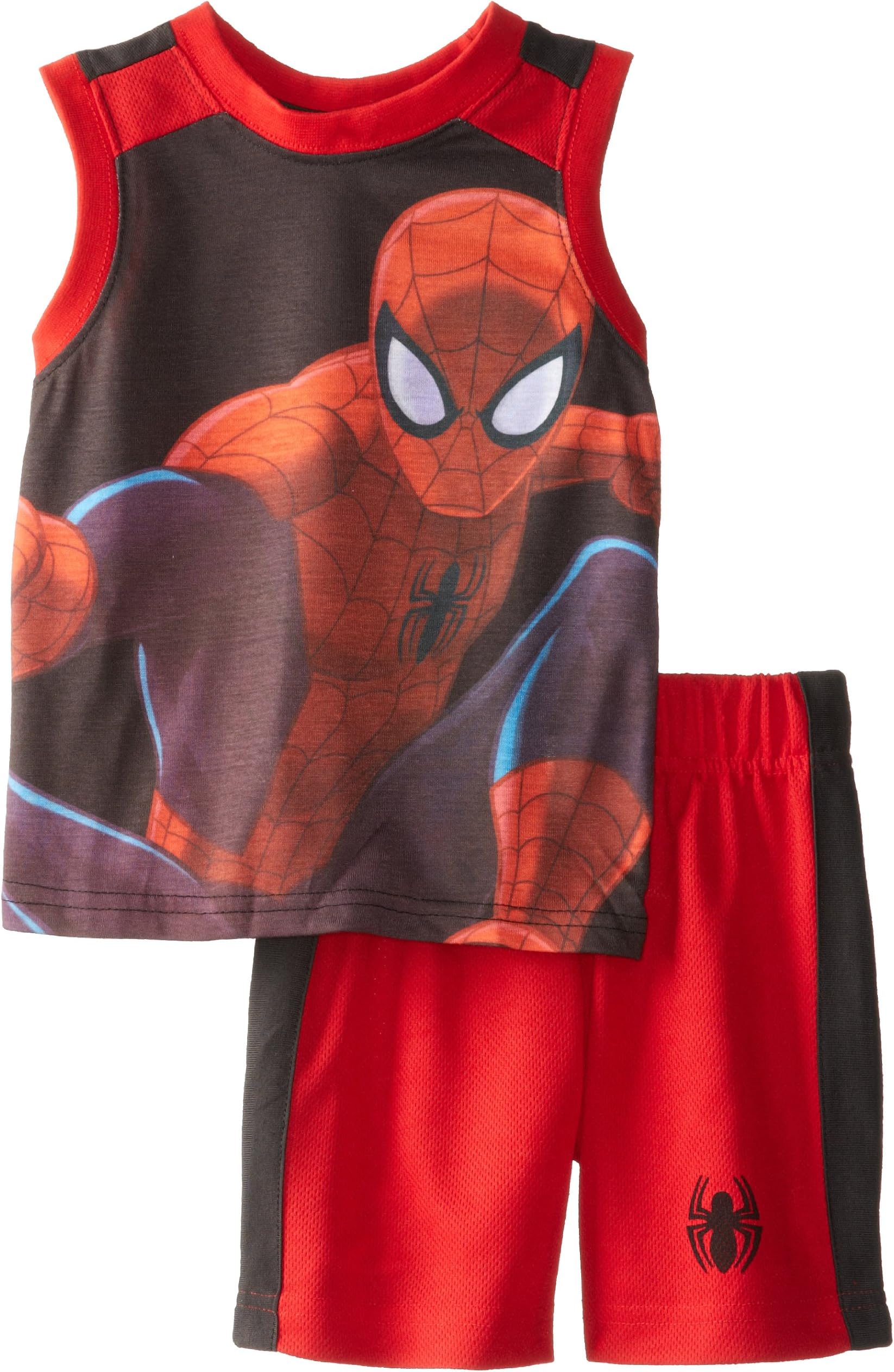 Marvel Boys' 2 Piece Spiderman Jersey Short Set