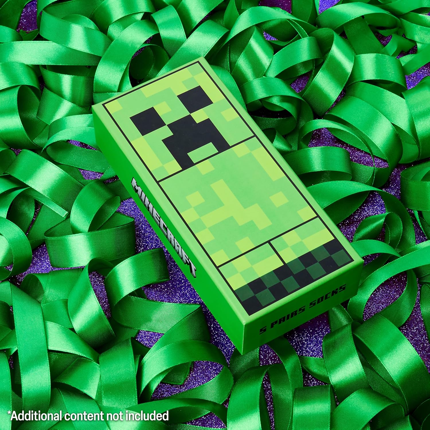 Minecraft Stoppersocken Für Kinder - Kuschelsocken Mit Creeper Design, One Size 36-42