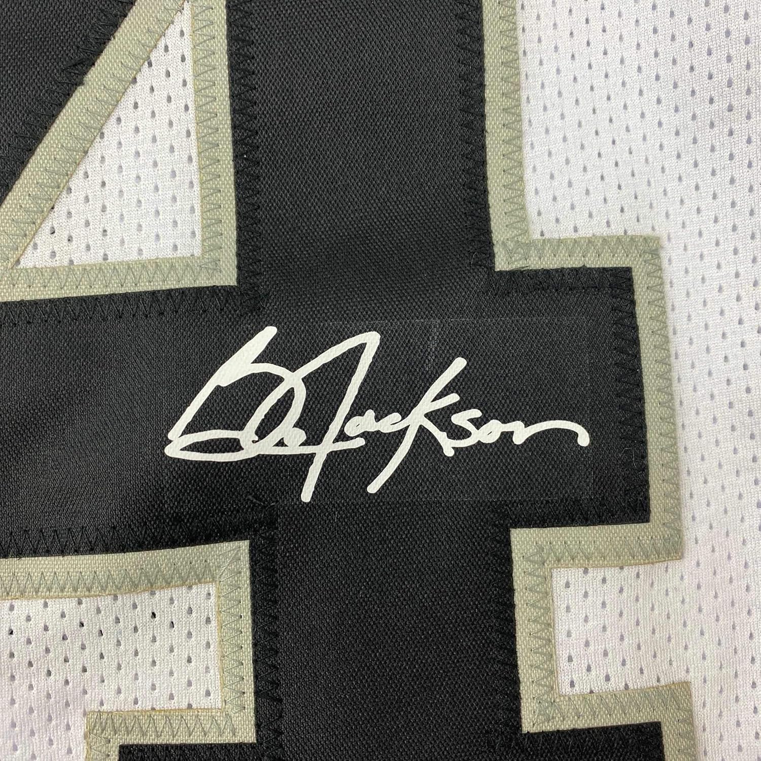 Facsimile Autographed Bo Jackson Oakland Las Vegas White Reprint Laser Auto Football Jersey Size Men's XL - Image 2