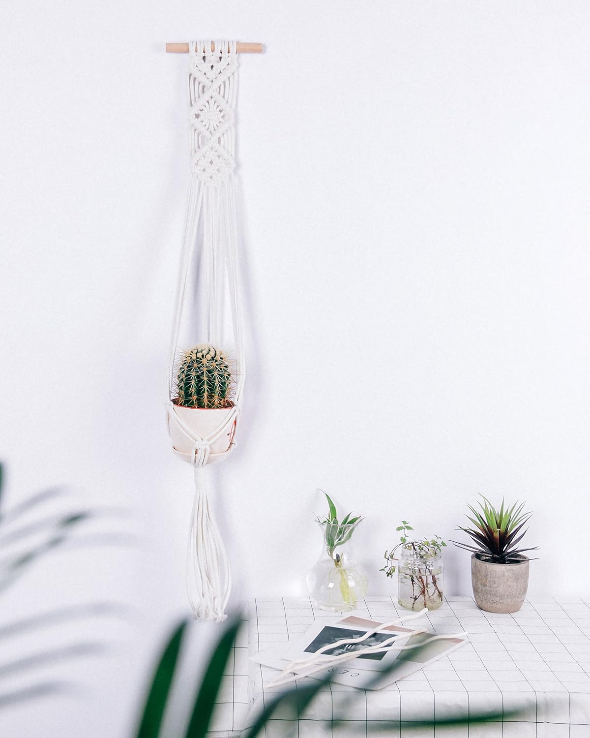 Purzest Macrame Plant Hanger Hanging Planter Wall Art