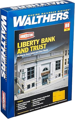 Walthers, Inc. Liberty Banco & Trust Kit, 6 – 9/16 x 7 – 11/16 x 5" X 24,3 x 19,5 x 12,7 cm