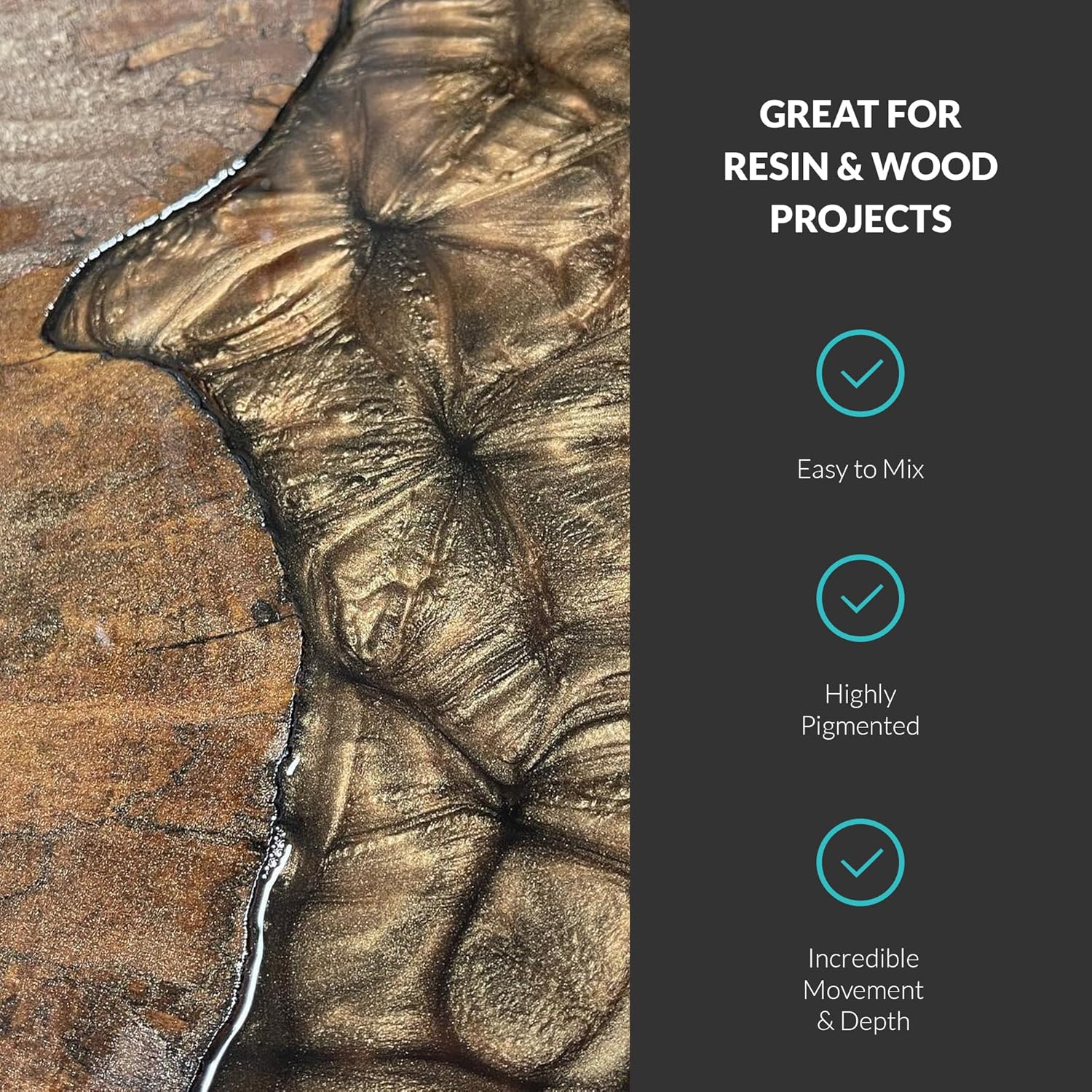 MEYSPRING Bronze Stone Epoxy Resin Color Pigment - 50g - Mica Powder for Epoxy - Image 4