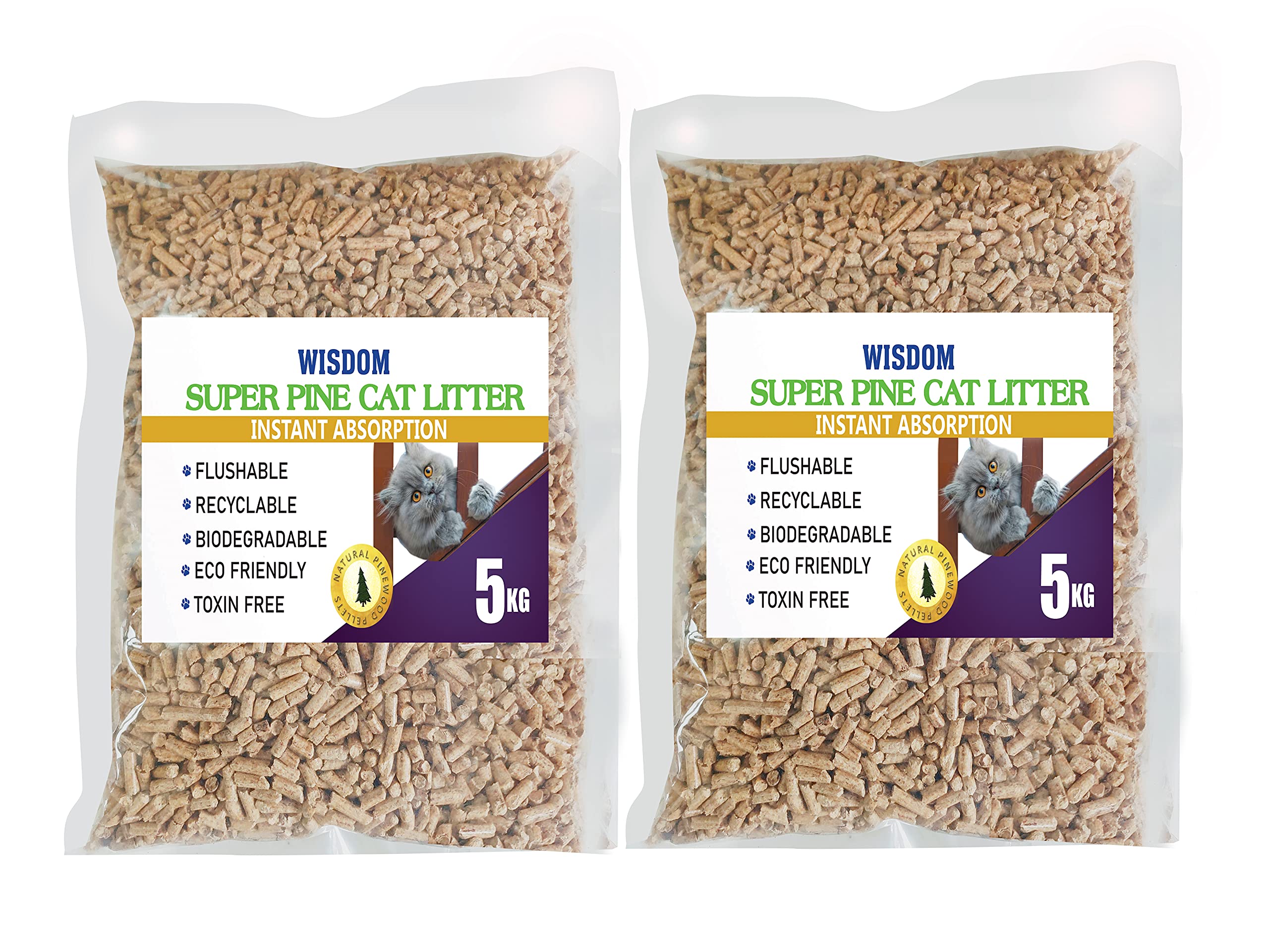 New Improved WISDOM SUPERPINE Wood CAT Litter- Pack of Two (5 KG x 2) (B09BFCHVYG) Amazon Price History, Amazon Price Tracker