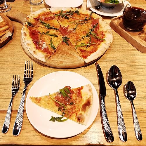 Miniatura 2 de El juego de cubiertos de 20 piezas incluye tenedores, cuchillos y cucharas, juego de cubiertos de acero inoxidable para el hogar, cocina