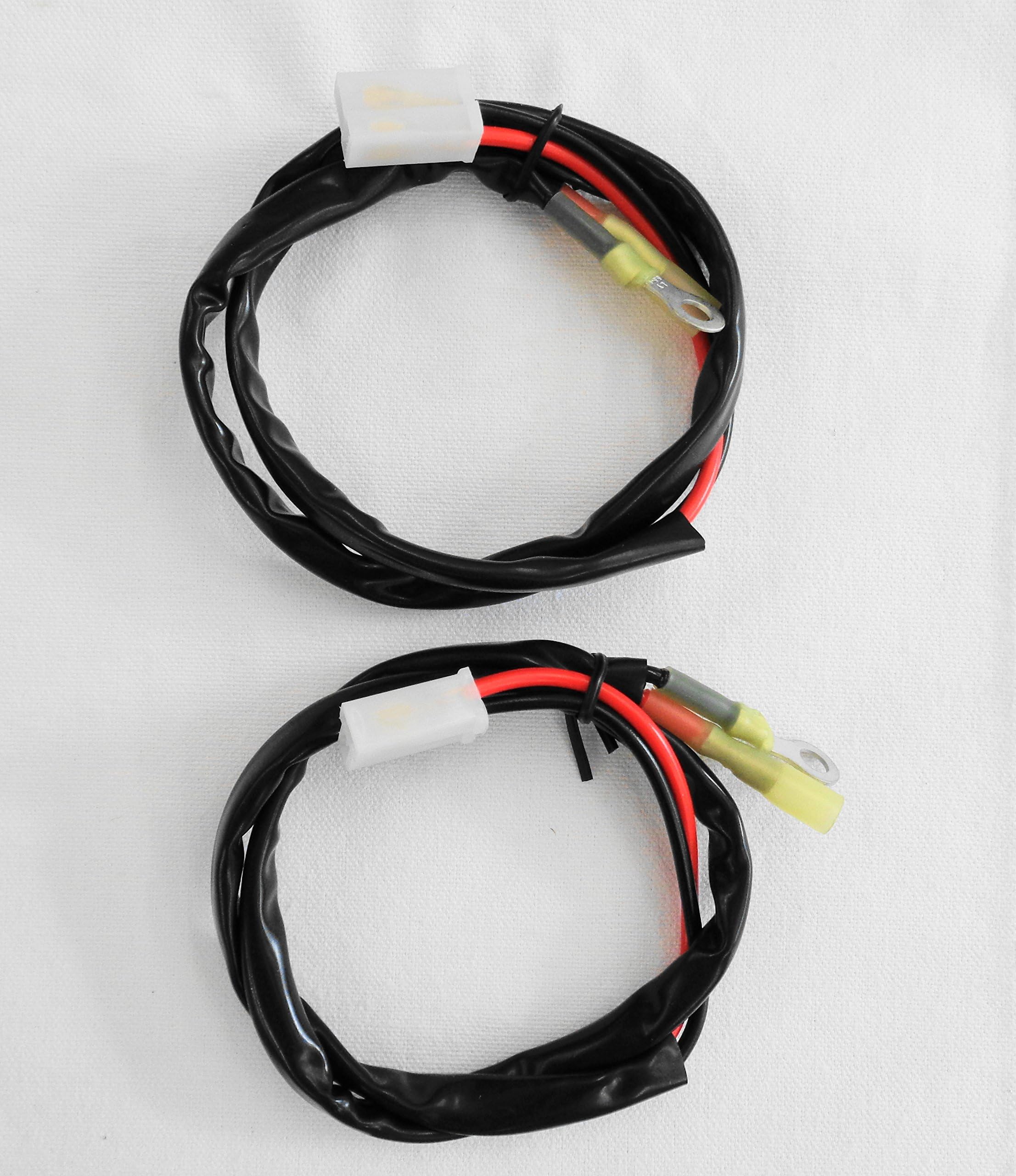 TWO NEW ELECTRIC COOLING FAN PIGTAILS - 24" LENGTH - FITS MOST AFTERMARKET RADIATOR FANS