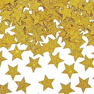 Tyqour 200pc Star Confetti Table Confetti Gold Stars Decorations for Table Decor Party Birthday Decoration or Filled Balloons