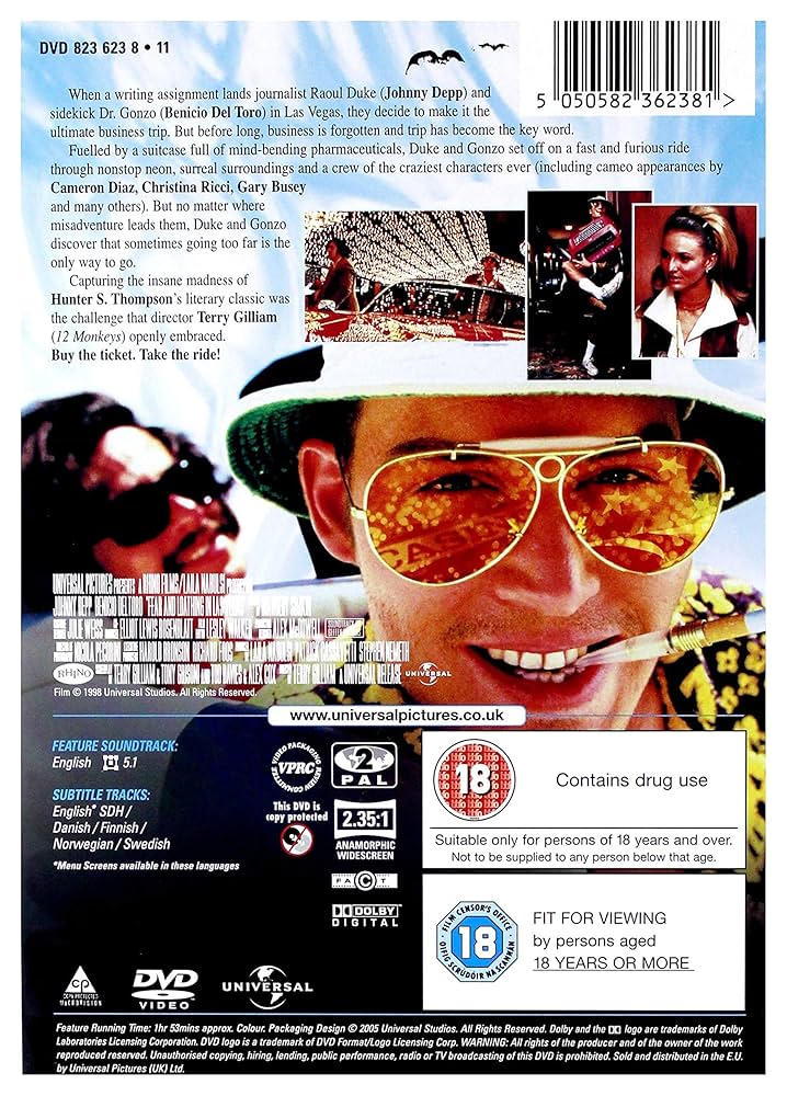 Fear and Loathing in Las Vegas [DVD] [1998]: Amazon.co.uk