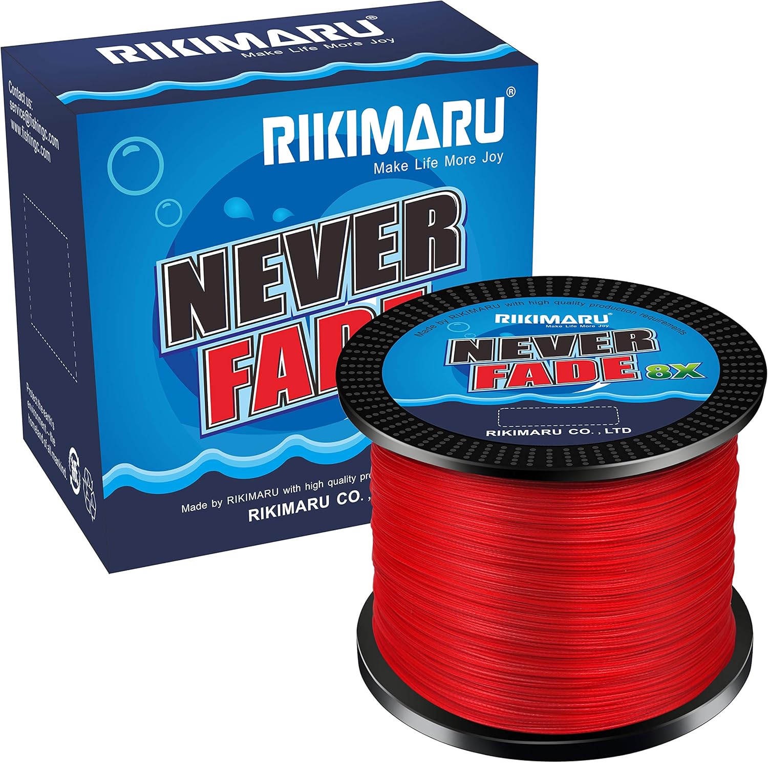 Rikimaru Never Fade 8X Strands Braided Fishing Line 10-80LB 150-600Yds