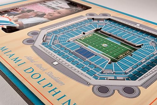 Miniatura 3 de YouTheFan Marco de fotos NFL Miami Dolphins 3D con vista del estadio, estadio Hard Rock