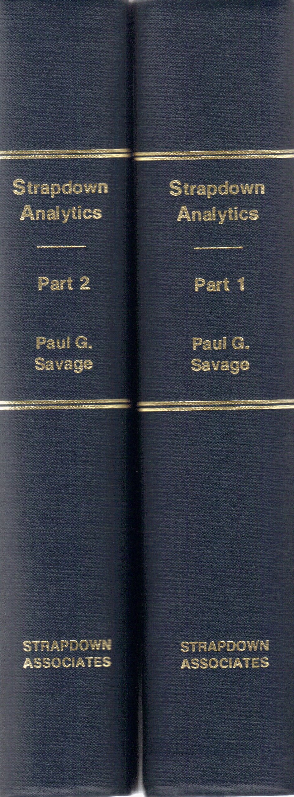 Strapdown Analytics Part 1 Part 2 by Paul G. Sav cover