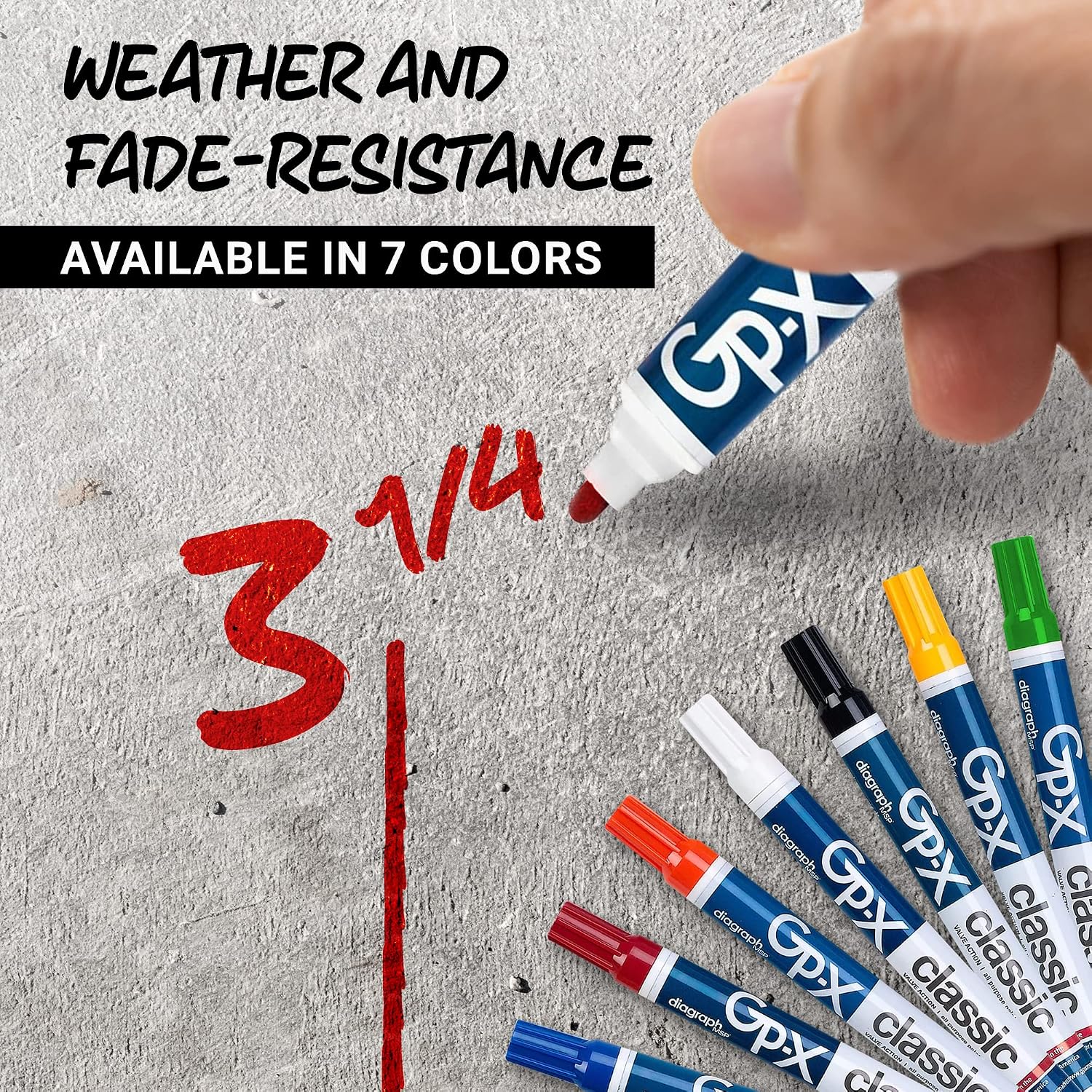 918500, GP-X Classic Paint Marker, Black12 Unit/Pack