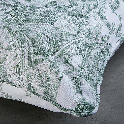 Miniatura 8 de Maison d' Hermine Fundas de almohada decorativas de 20 x 20 pulgadas, cuadradas, 100% algodón, con cremallera invisible para sofá, silla, sofá,