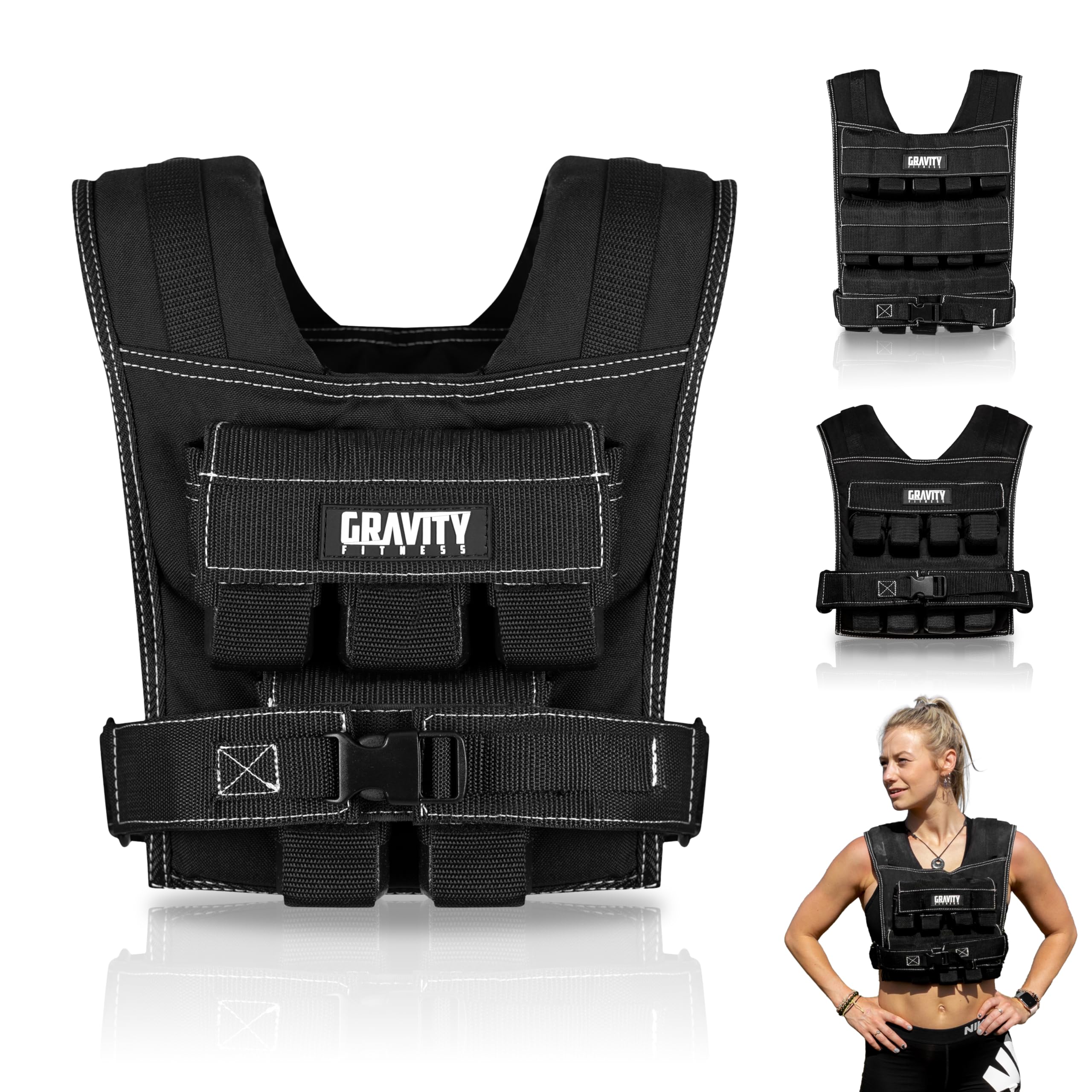 Gravity Fitness Kamizelka lesté 10 kg entièrement réglable Calisthénie, Crossfit, muskulatura, użytkowanie domowe i komercyjne