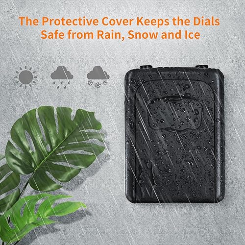 Miniatura 7 de Caja de seguridad portátil montada en la pared para casa, capacidad de 5 llaves, caja de seguridad resistente a la intemperie con código reiniciable