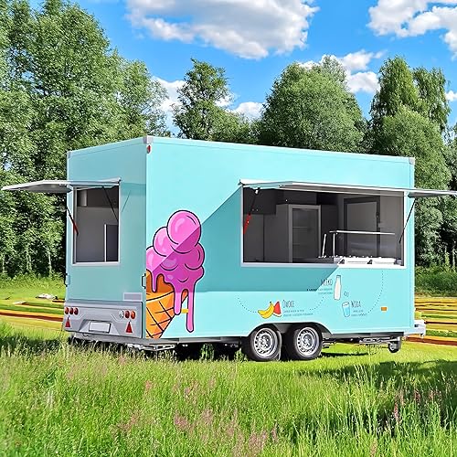 Food Trailer Fully Equipped Food Truck Mobile Kitchen Trailer for Vending on Street Customized Food Concession Trailers for Sale, Food Trailer Equipment