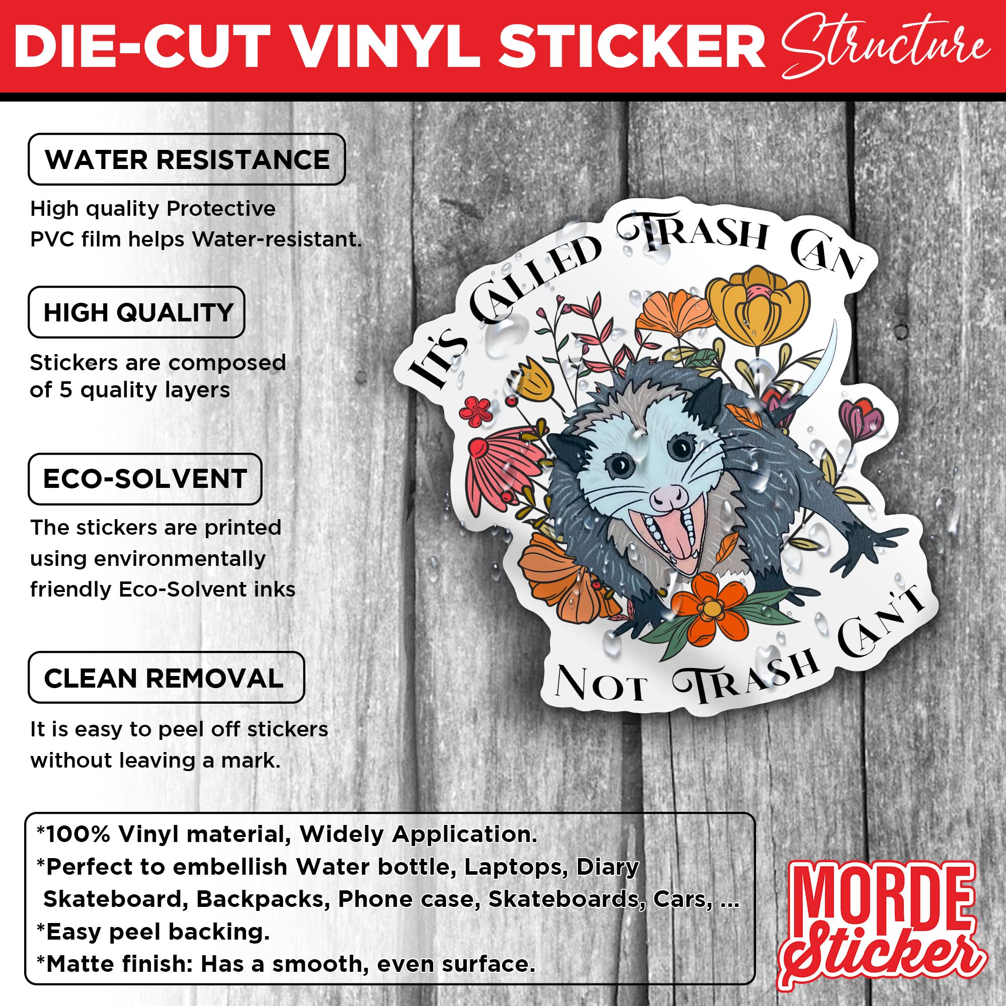 Amazon.com: (3Pcs) It's Called Trash Can Not Trash Can't Sticker