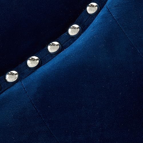 Miniatura 10 de Iconic Home Chava Headboard Velvet Upholstered Button Tufted Double Row Silver Nailhead Trim Modern Transitional, Twin, Taupe