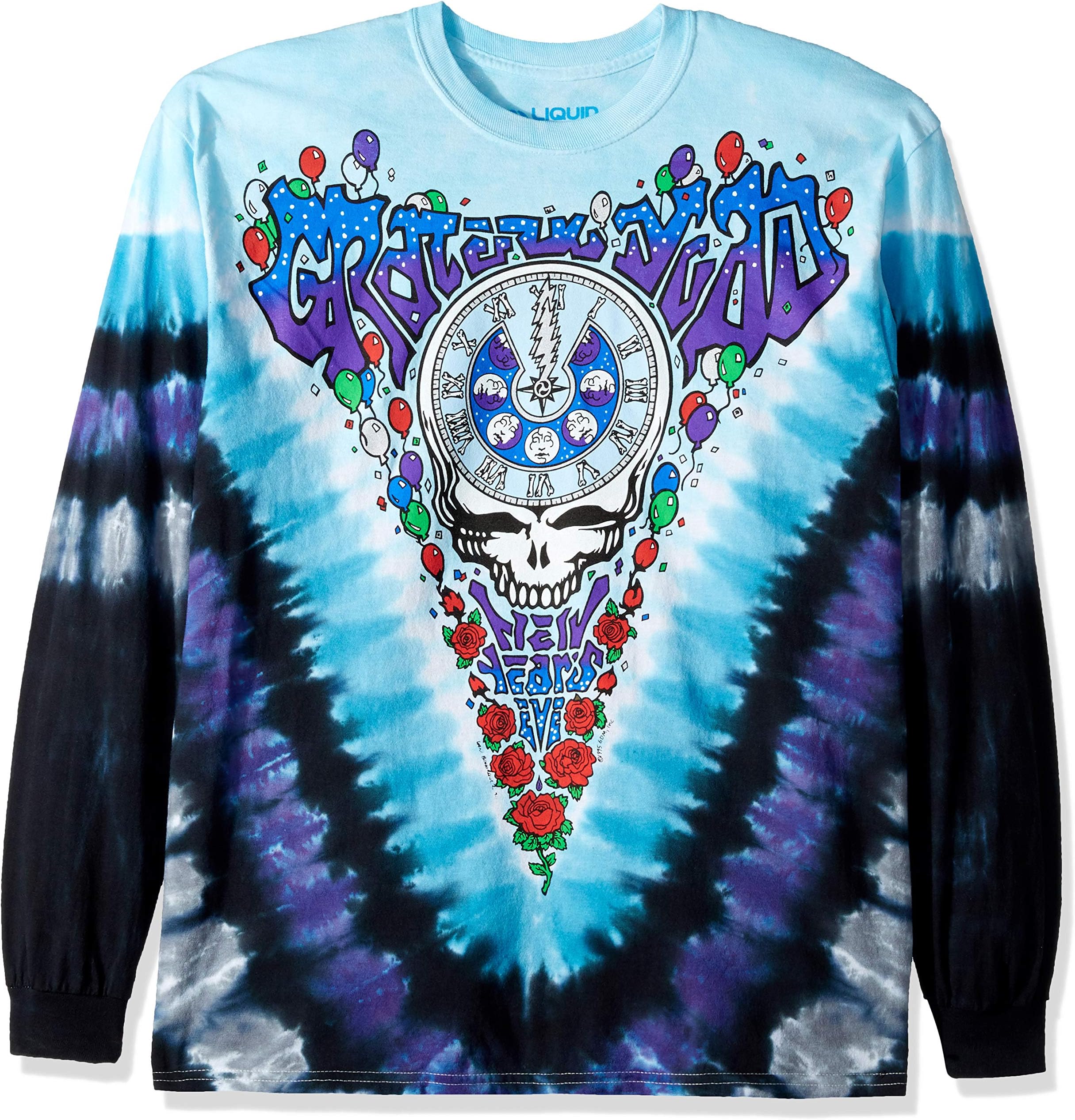 Liquid Blue Grateful Dead Midnight Hour Long Sleeve T-Shirt