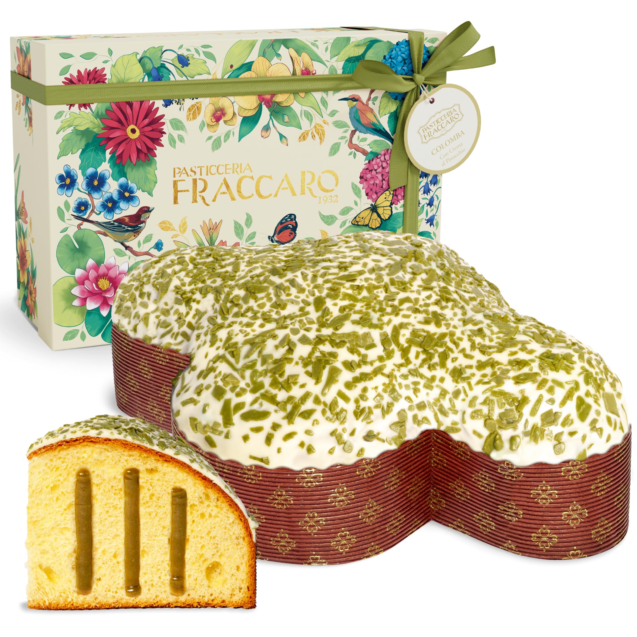 Pasticceria Fraccaro 1932 Oster-Taube mit Pistazien handgefertigt 750 g