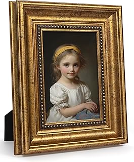 takfot 5x7 Gold Picture Frame, Vintage Antique Ornate Photo Frame for Wa...