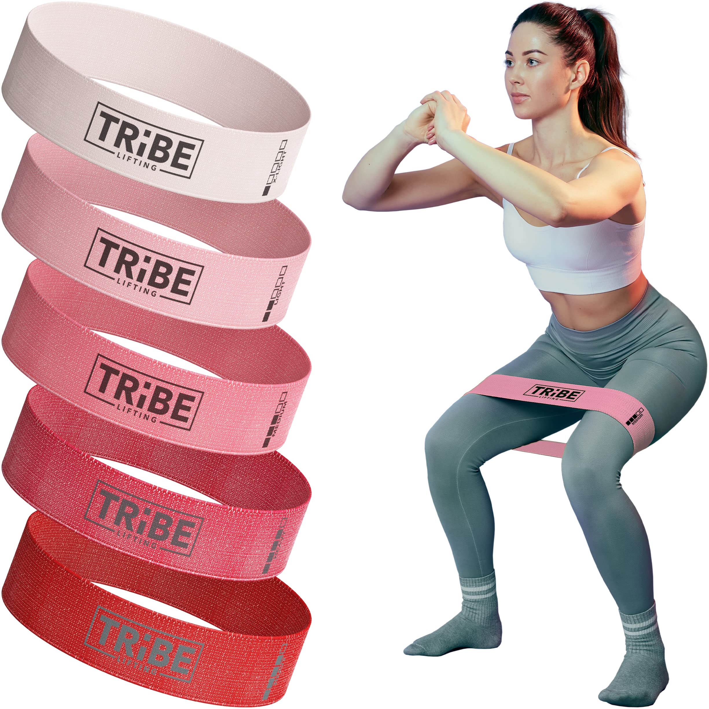 Fabric Resistance Bands for Working Out - Exercise Bands Resistance Bands Set - Workout Bands Resistance Bands for Legs - Leg Bands Resistance Fitness Bands