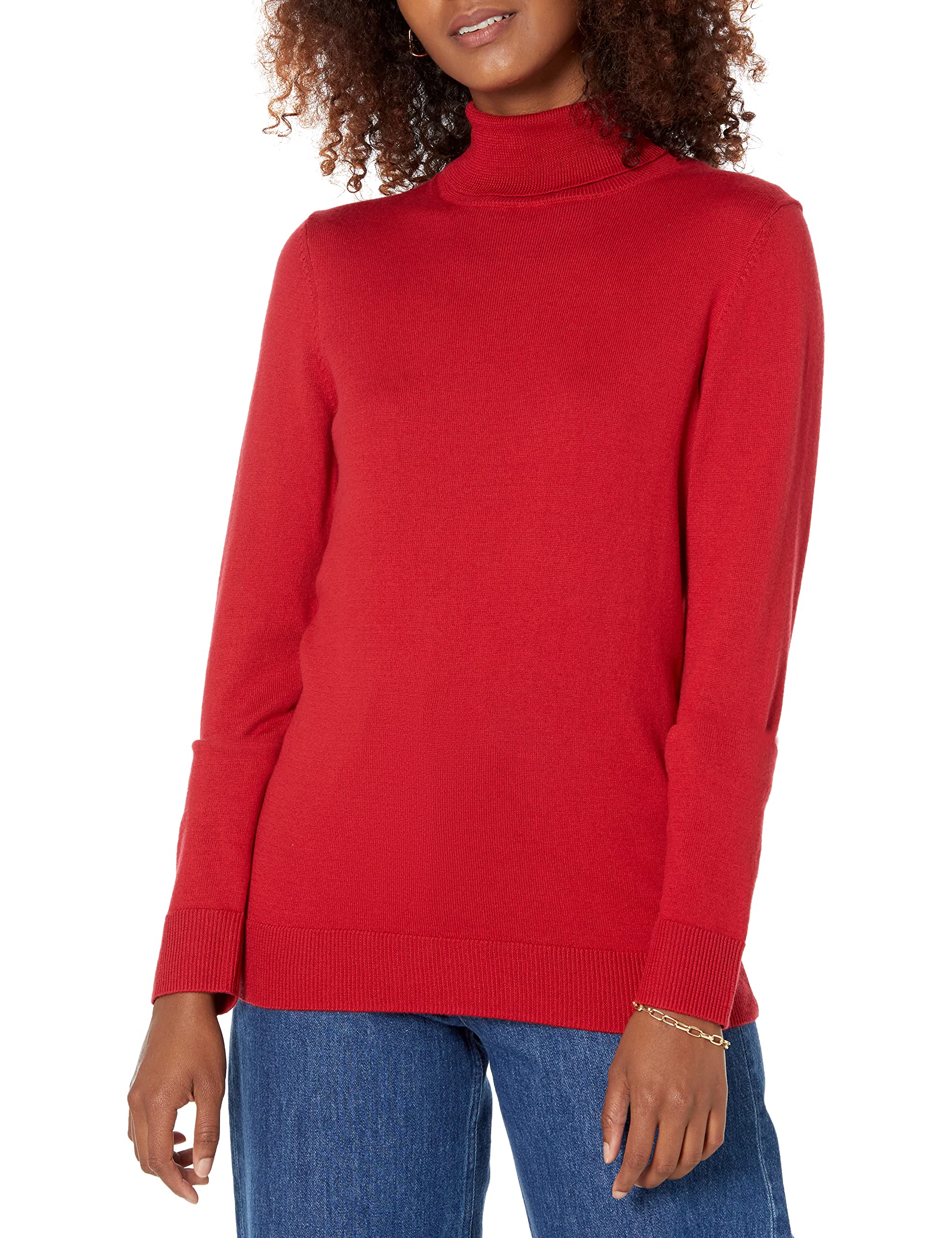 Amazon Essentials Maglione A Collo Alto E Maniche Lunghe Leggero con vestibilità Classica (Taglie Forti Disponibili) Donna