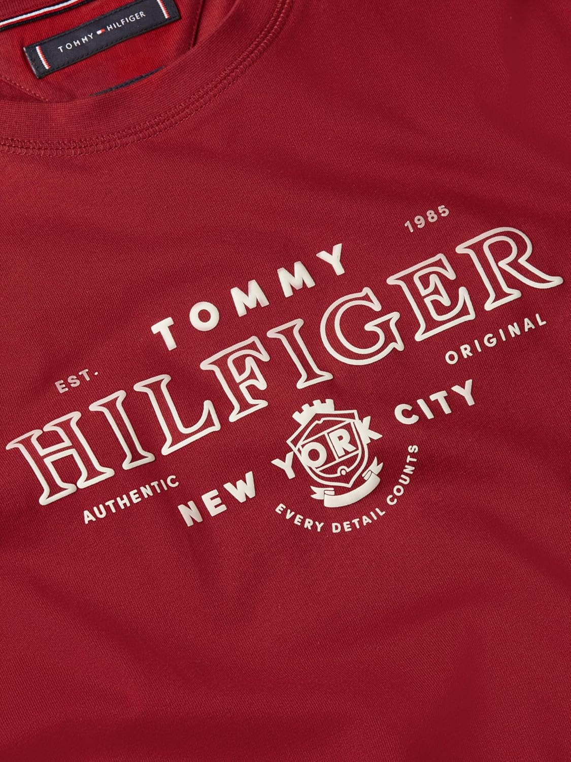 Tommy Hilfiger Men's Short Sleeve Cotton Graphic T-Shirts with Printed Heritage Logo Graphic