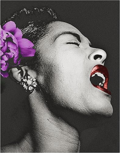 Billie Holiday Jazz Retrato de 11 x 14 pulgadas, arte de pared vintage de cultura negra, póster de icono de música afroamericana, decoración de