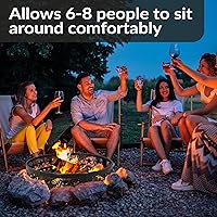 Vista 2 de Anillos de fogata, de Sunnydaze, L, negro, (Black Four Star)