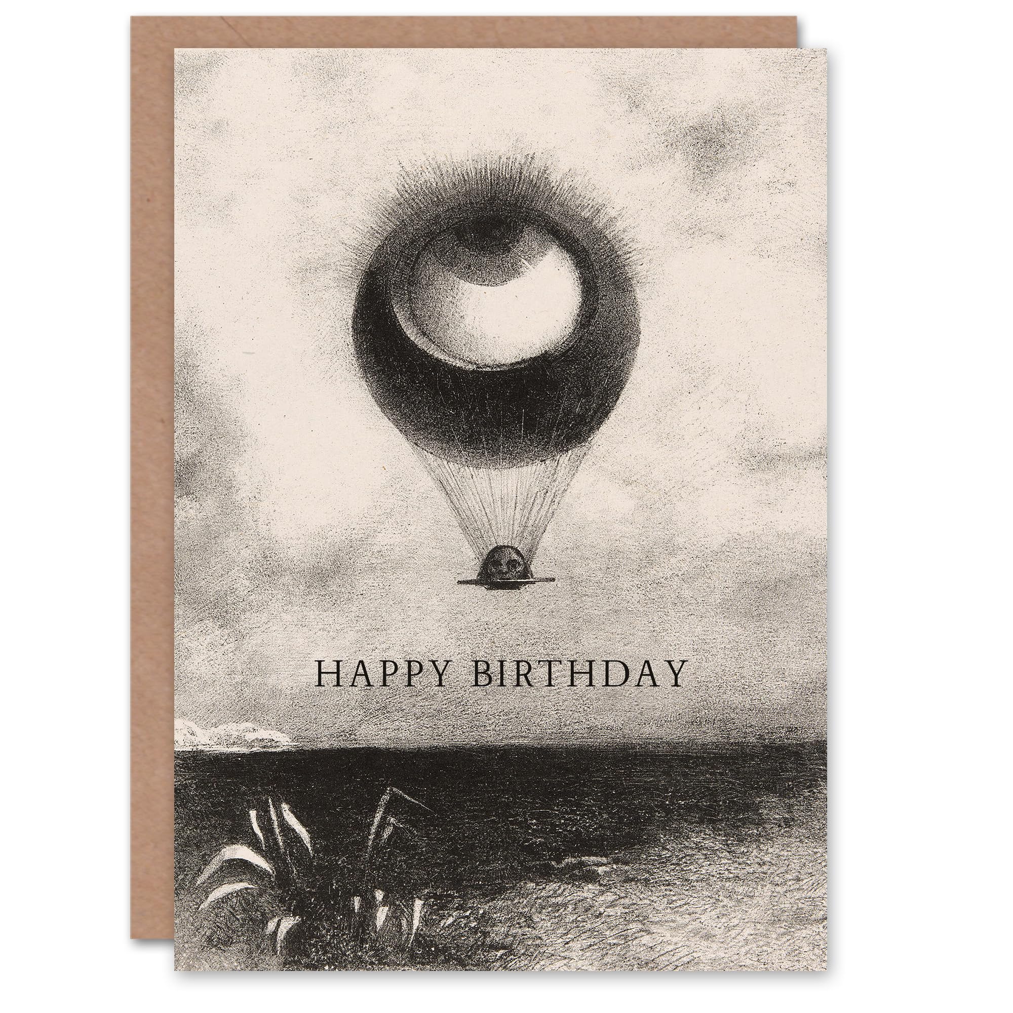 Artery8 Odilon Redon Birthday Card The Eye Like a Strange Balloon