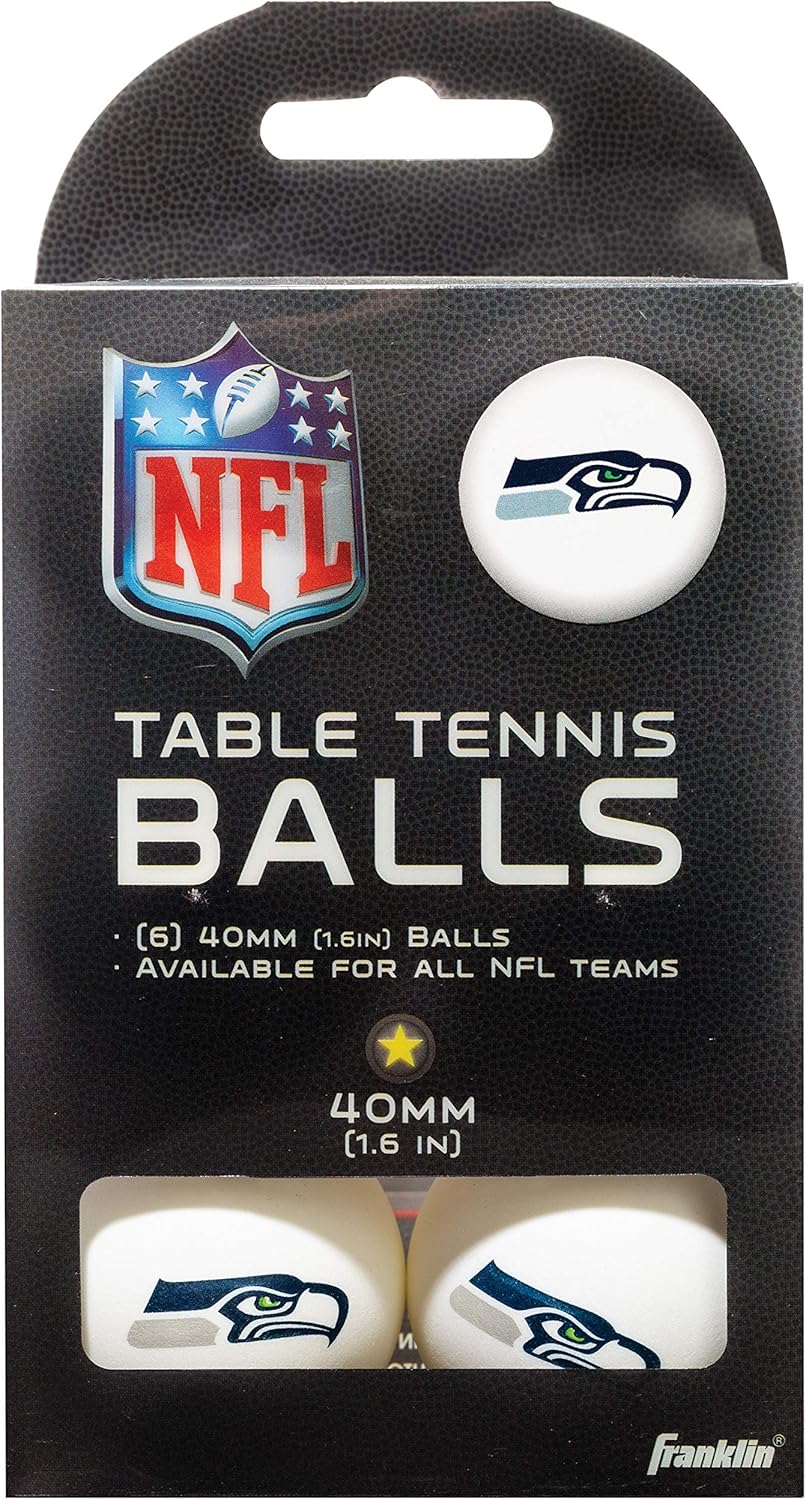 Franklin Sports Licensed Table Tennis Balls - NFL Table Tennis Balls - Official Team Logos and Colors - Fun Tailgate Accessories