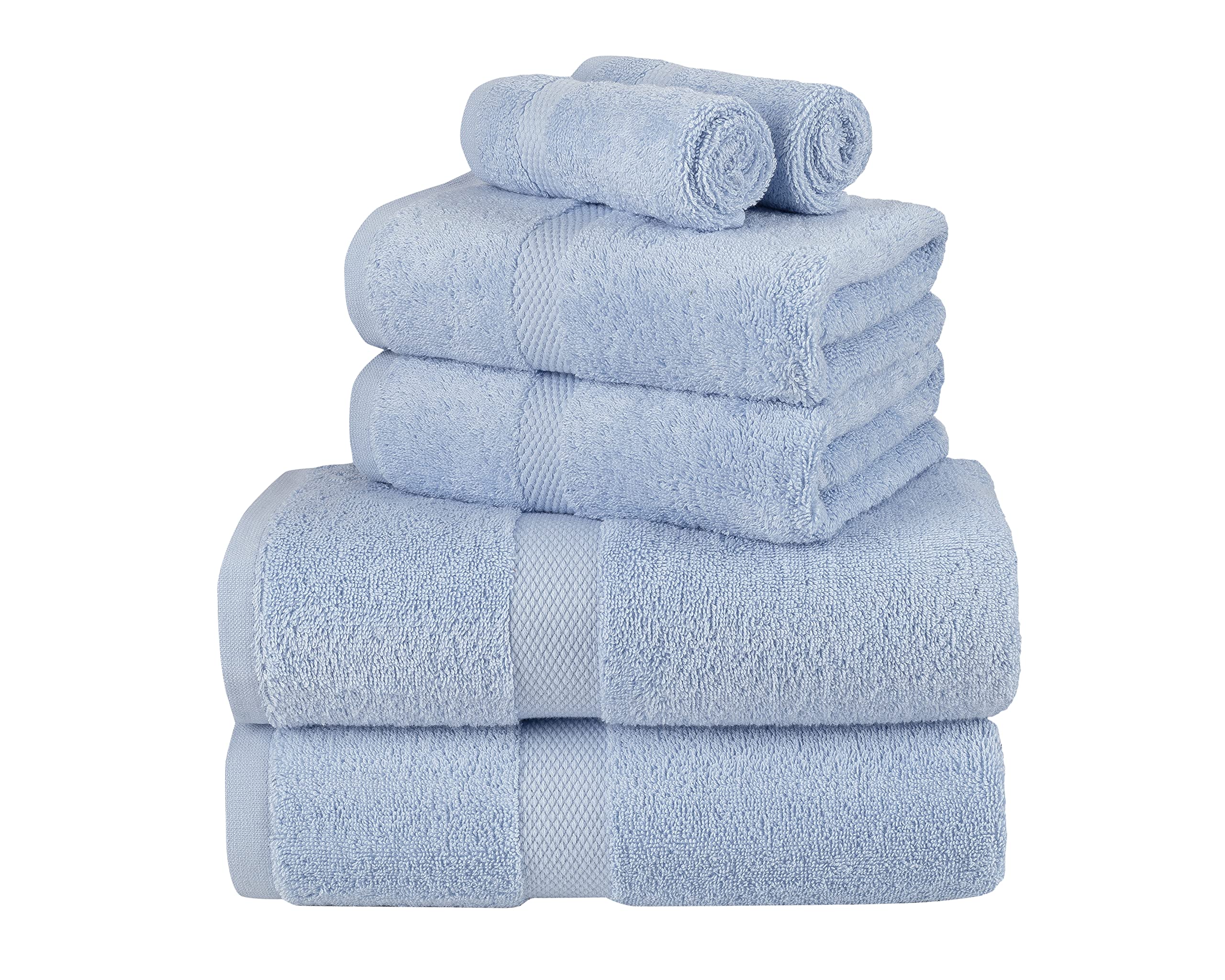 La Maison 100% Egyptian Cotton 600GSM Superior Towel Bale Set Hand Towel Bath Towel 6 Piece Super Soft Everyday Use (Sky Blue) โ image 1