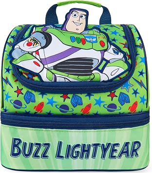 Get Trend Disney Toy Story Buzz Lightyear Insulated Lunch Bag | Reusable Kids Snack Bag, Zipped Cooler Bag with Handle and Strap for School, Picnic, Travel Gifts for Boys