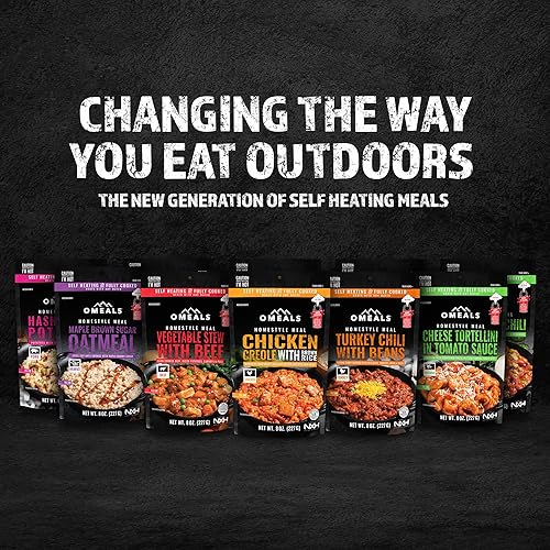 Miniatura 7 de OMEALS Favoritos Paquete de 5  5 comidas para comida de senderismo  Comidas autocalentables listas para comer frescas, solo tienes que añadir agua y