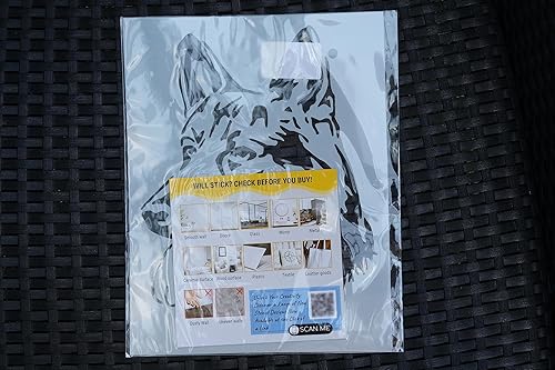 Miniatura 8 de Rubstamper Plantilla de cabeza de perro de pastor alemán de 8.5 x 11 pulgadas, reutilizable, resistente, flexible, plantillas de plástico