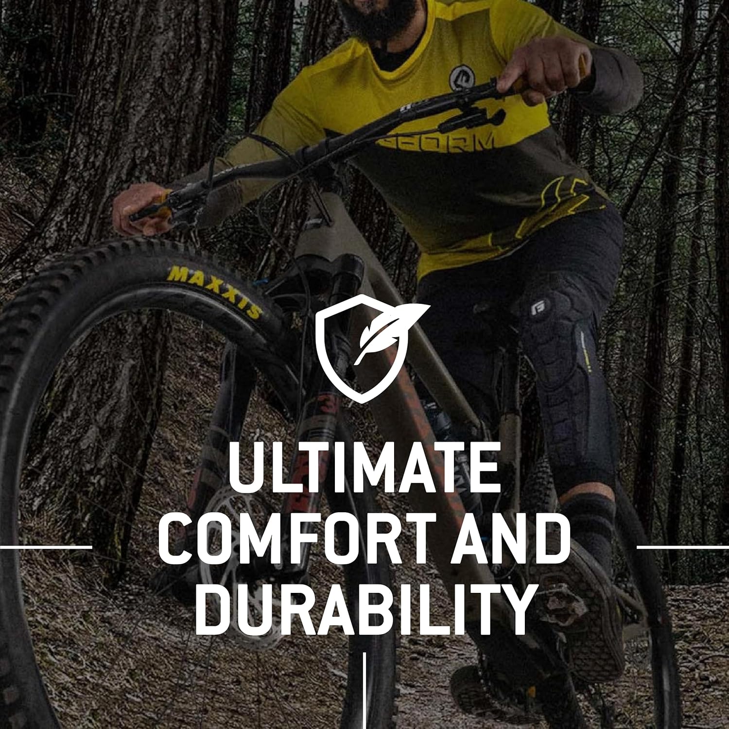 G-Form Pro-Rugged 2 Knee-Shin Guard - Comfortable - Protective Knee-Shin Guards with Pads for Biking & Cycling - Durable Compression - Black, Adult XL - Image 6