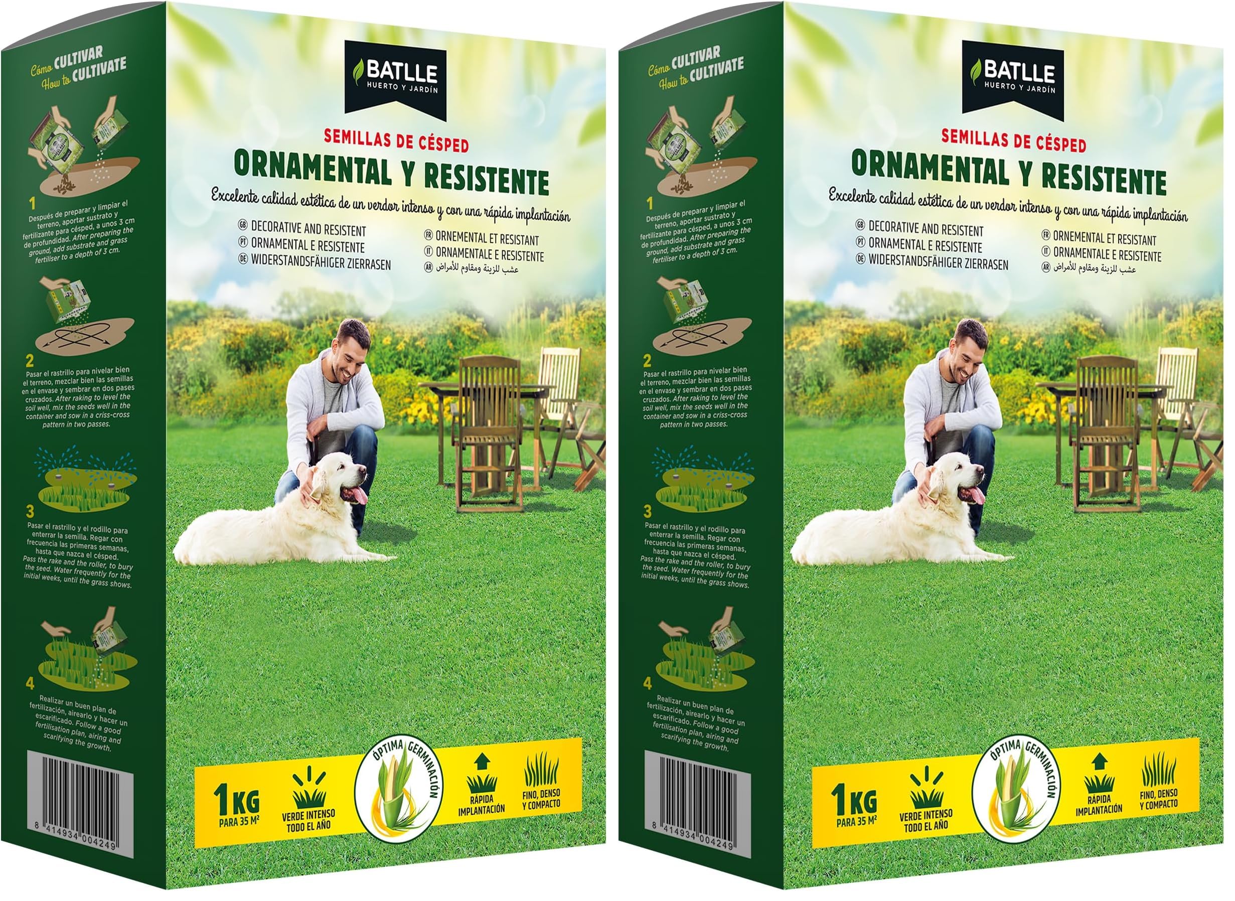 Césped Batlle ornamental evita calvas en el jardín pack 2kg