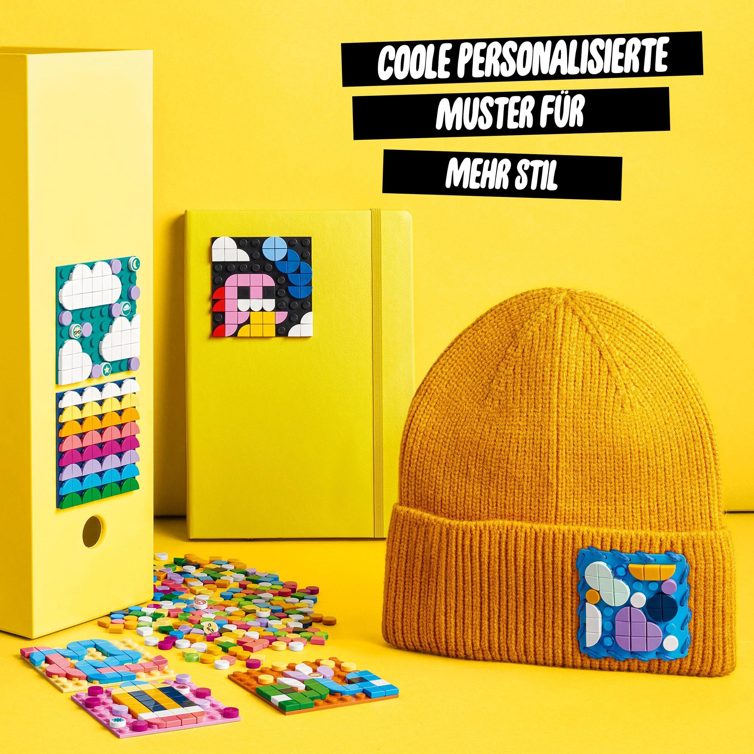 LEGO 41957 DOTS Kreativ-Aufkleber-Set, 5in1 DIY Bastelset für Kinder ab 6 Jahren, Spielzeug zum Basteln von personalisierten Mosaik-Aufklebern