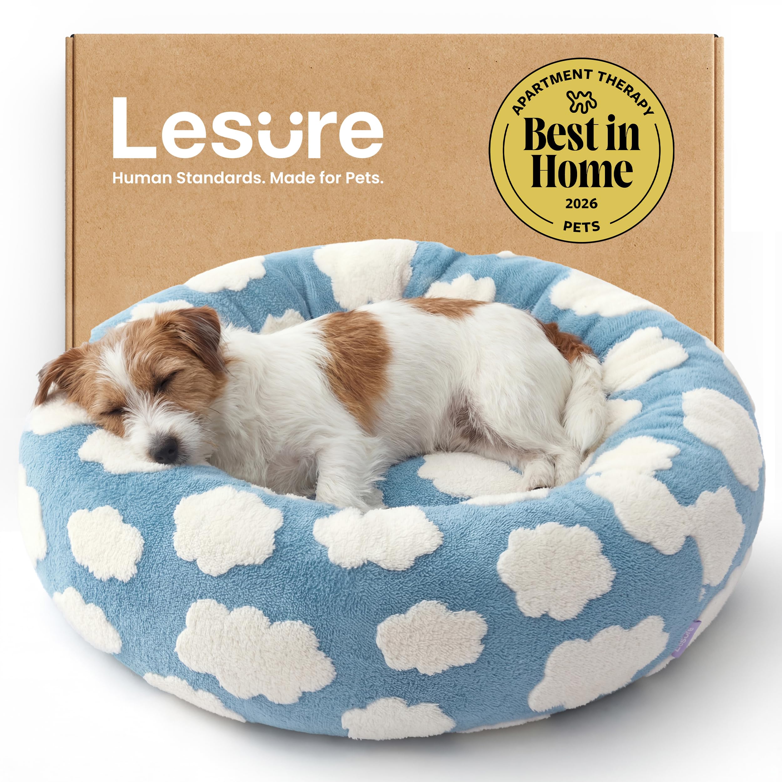 Photo 1 of ****JUST THE COVER*** ***NO PADDING****
LE SURE Shown on TV Jacquard Donut Cute Small Dog Beds,Blue 27x27x8in