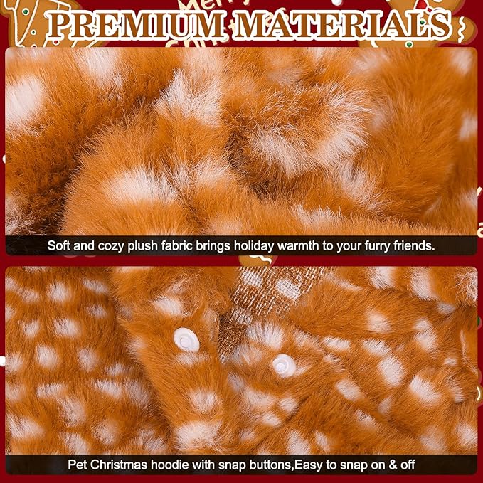 Suéter Navideño para Perro con Capucha de Reno EXPAWLORER miniatura 4